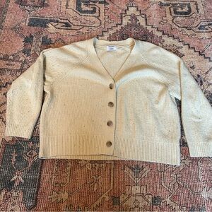 Old Navy Cream Cardigan Sweater V-Neck Knit